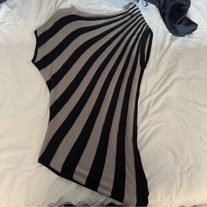 Striped Asymmetrical Tunic top